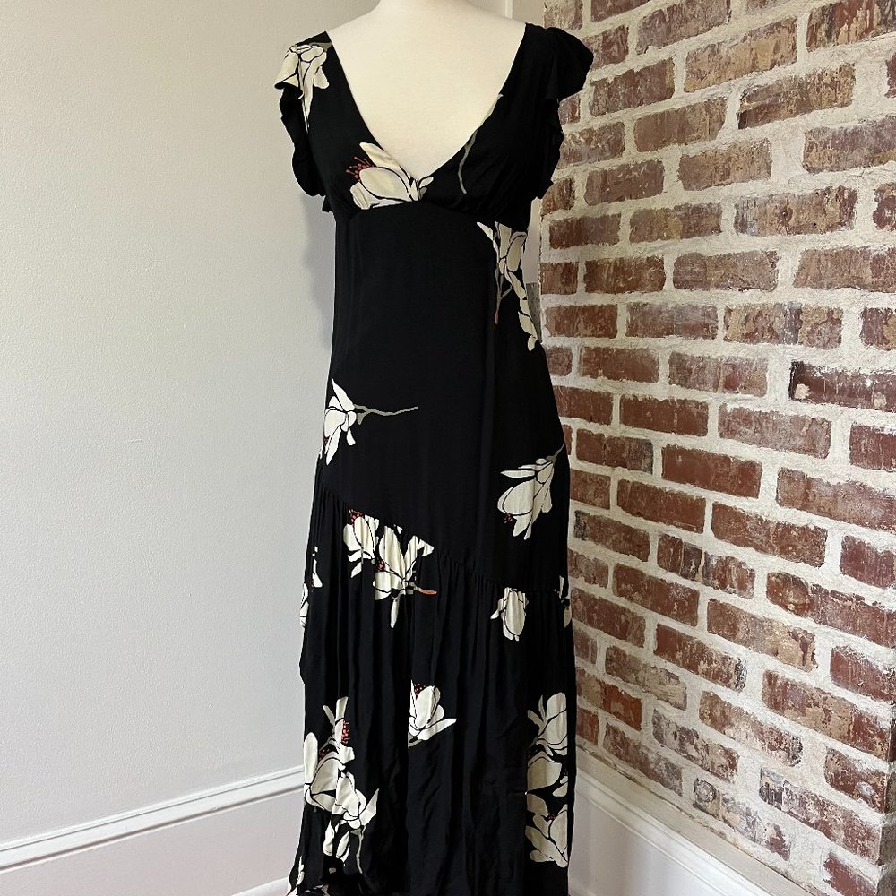 Free People She's a Waterfall Maxi in Black